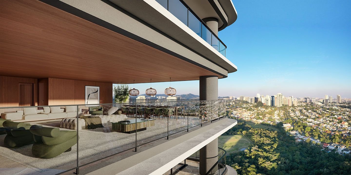 Varanda do apartamento com vista para Alphaville